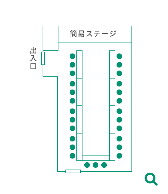 10F 花笠 [spbr]コの字形式｜26名